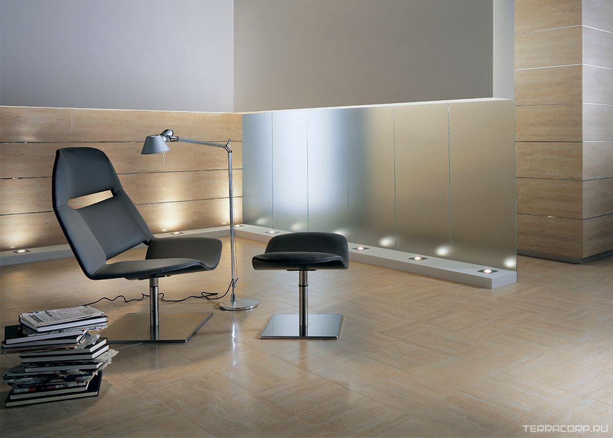 Керамогранит COEM ceramiche Travertino Romano Al Verso Beige nat/rett (п.п.) 60x60 Бежевый, фото 1