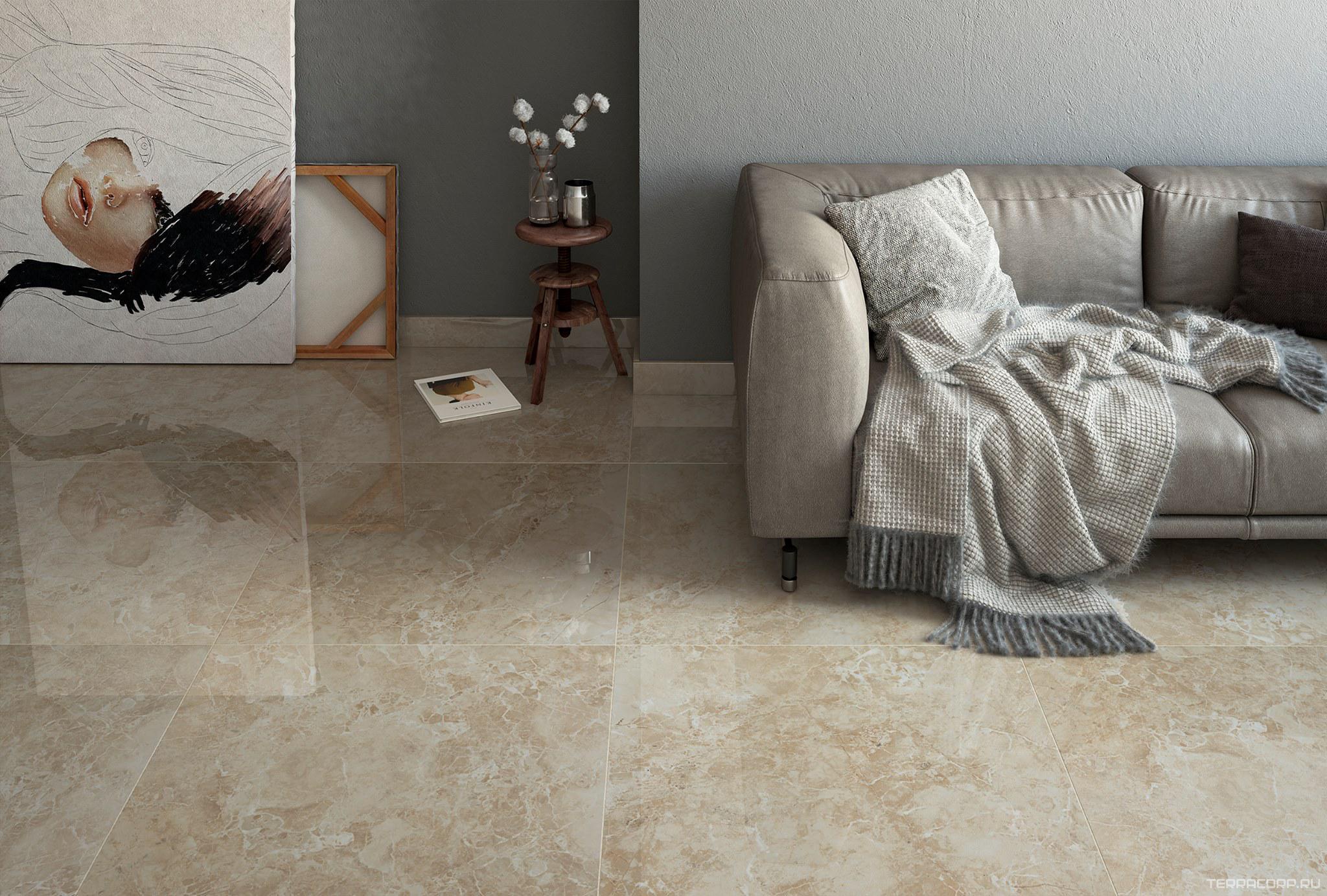 Керамогранит Pamesa Marmoles Imperium Imperium Perla Leviglass 75x75 Серый, фото 1
