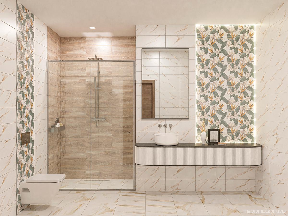 Керамическая плитка Azori Calacatta Ivori 20.1x50.5 Белый, фото 2