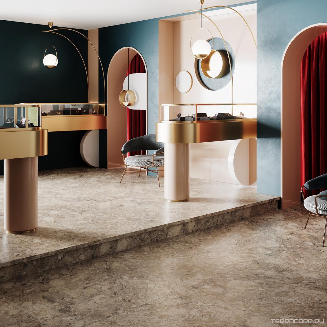 Керамогранит Kerama Marazzi Ирпина бежевый обрезной 60x119,5 Бежевый, фото 4