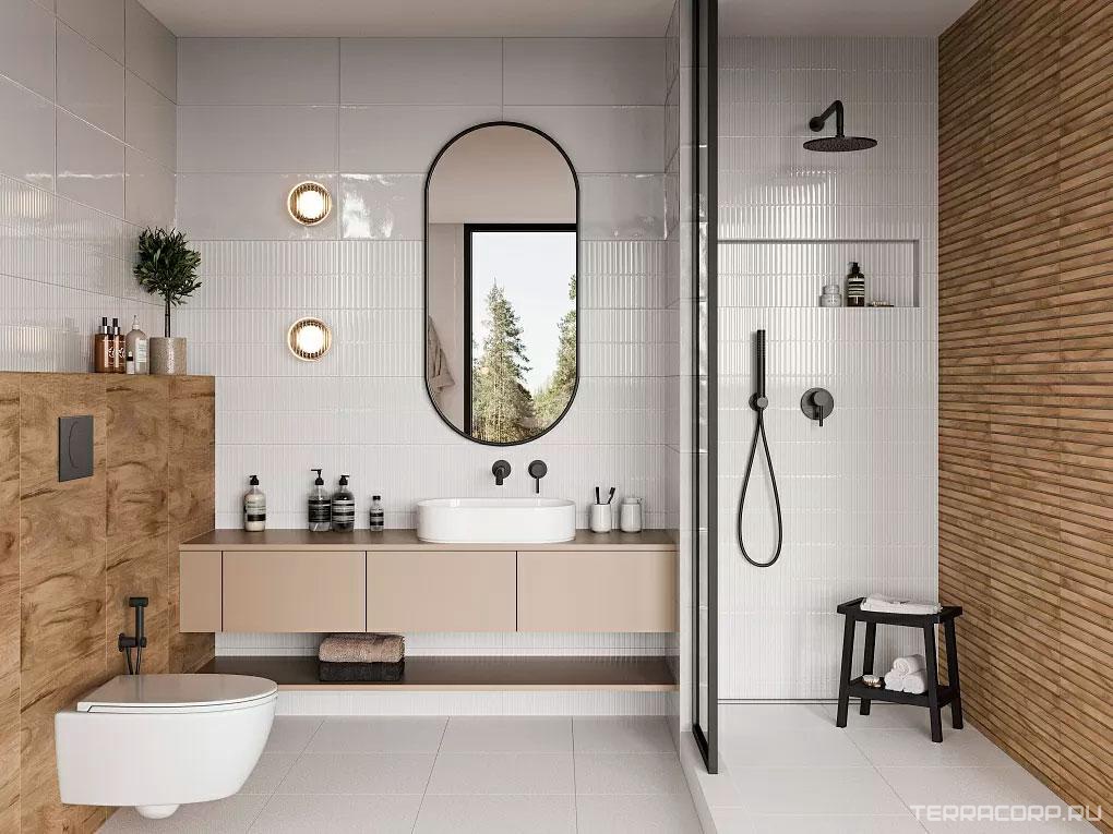 Керамическая плитка Gracia ceramica Simply white wall 01 25х60 Белый, фото 1