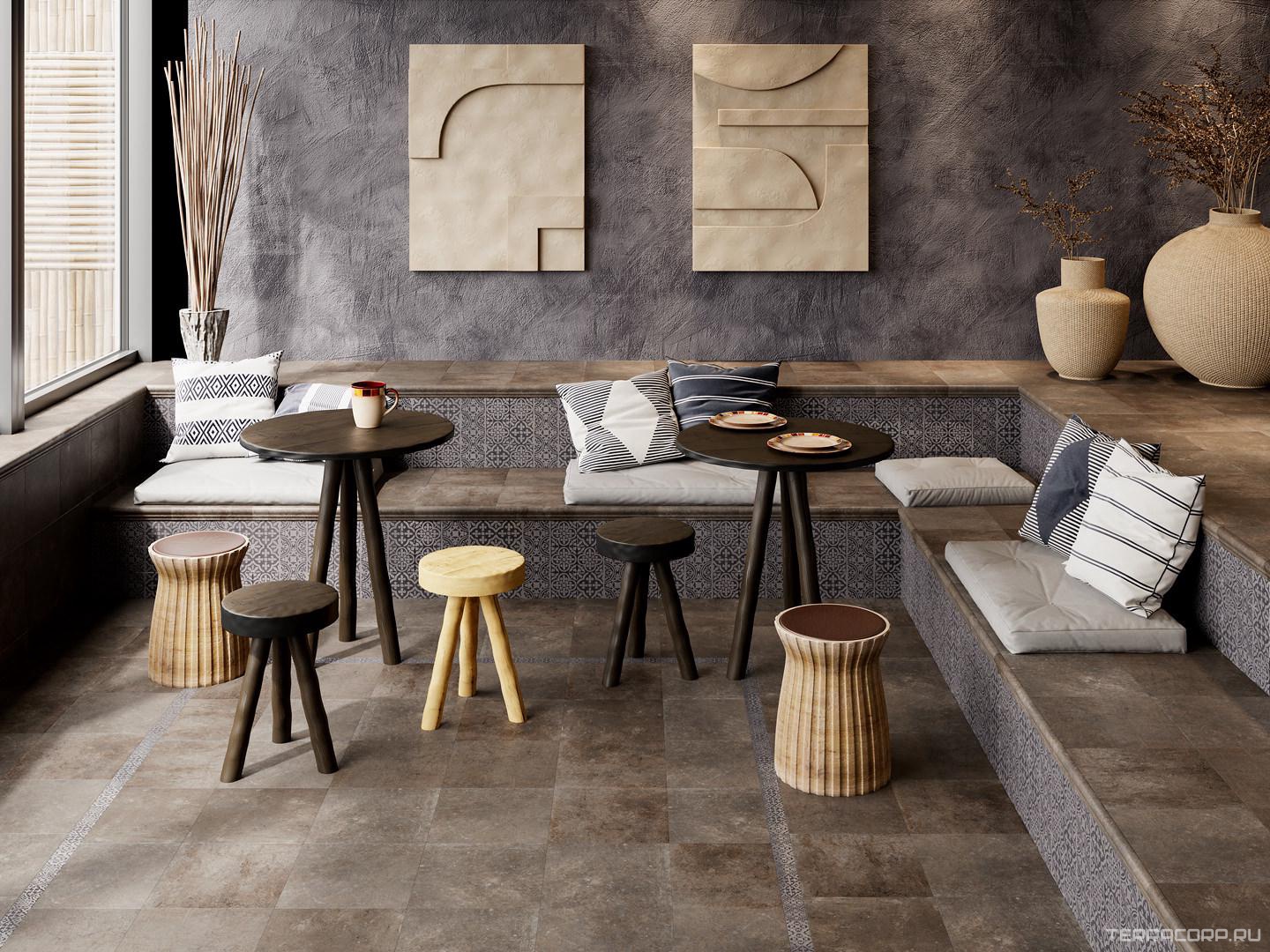 Ступени Kerama Marazzi Пьерфон плинтус гр. 30x7,2 Коричневый, фото 1