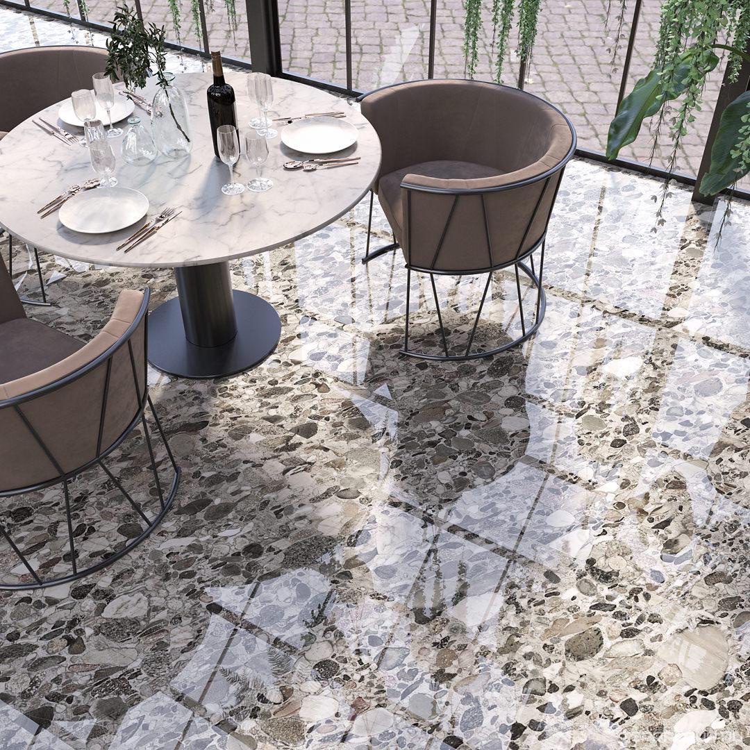 Керамический гранит (керамогранит) Kerama Marazzi Surface Laboratory/Сити серый темный обрезной 119.5x320 ZZ Тёмно-серый, фото 4