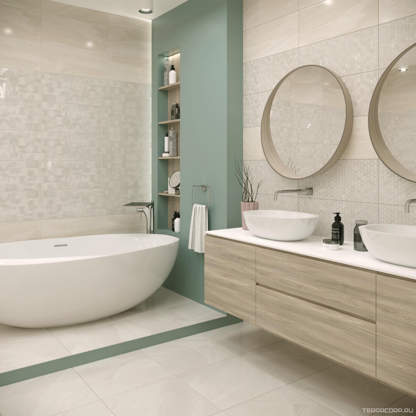 Керамическая плитка Gracia ceramica Bella light wall 01 25x60 Бежевый, фото 2