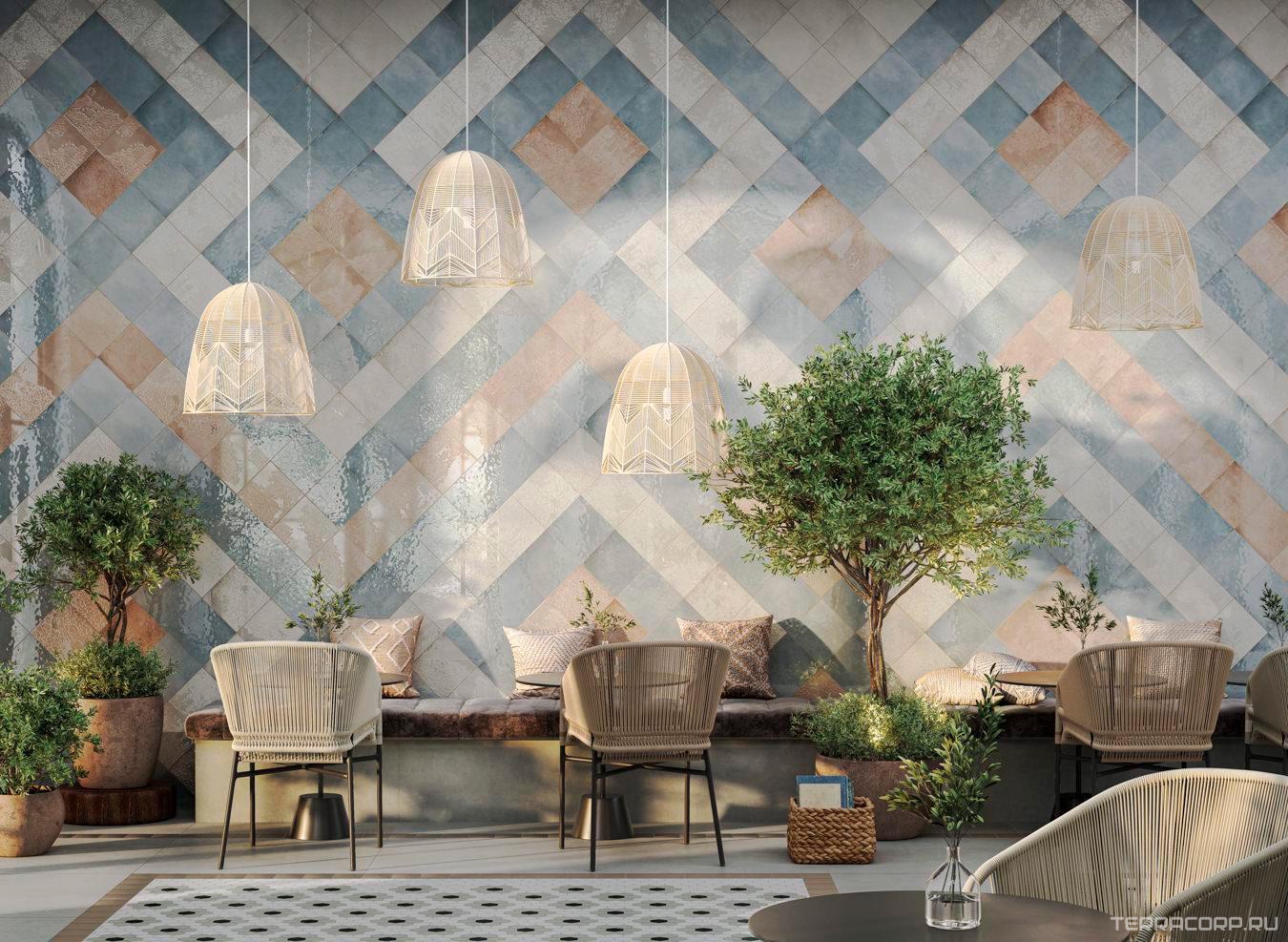 Керамическая плитка Kerama Marazzi Адриатика Декор 3 зелёный глянцевый 20x20 Зеленый, фото 4