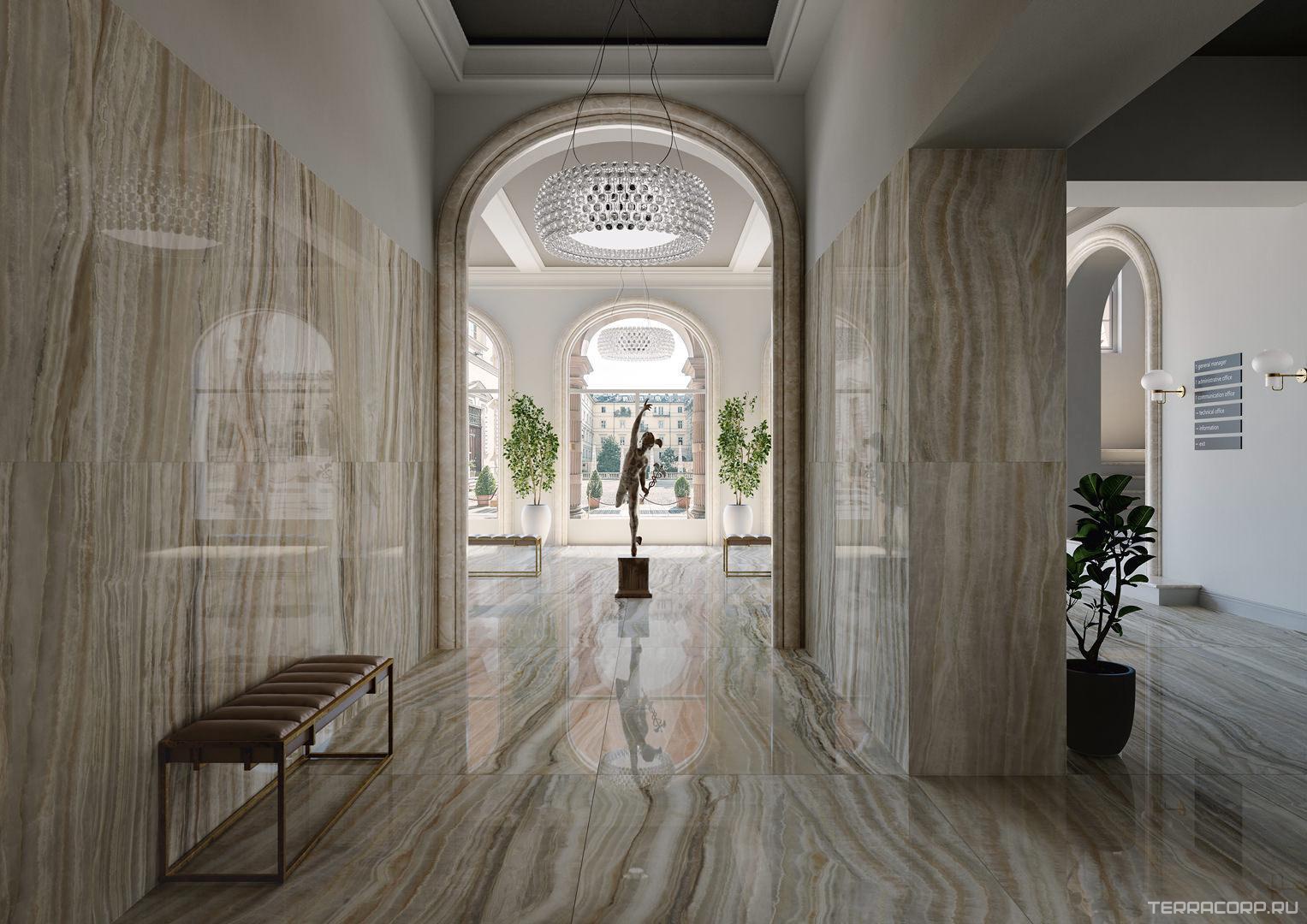 Керамогранит Kerama Marazzi Ониче розовый светлый лаппатированный XX119.5x238.5 Розовый, фото 1