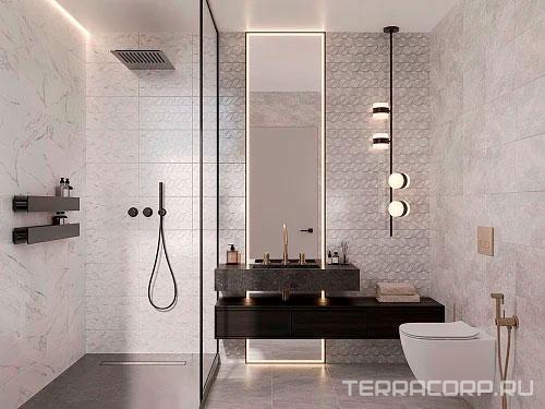 Керамическая плитка Gracia ceramica Нова бел верх 01 25x40 Белый, фото 1
