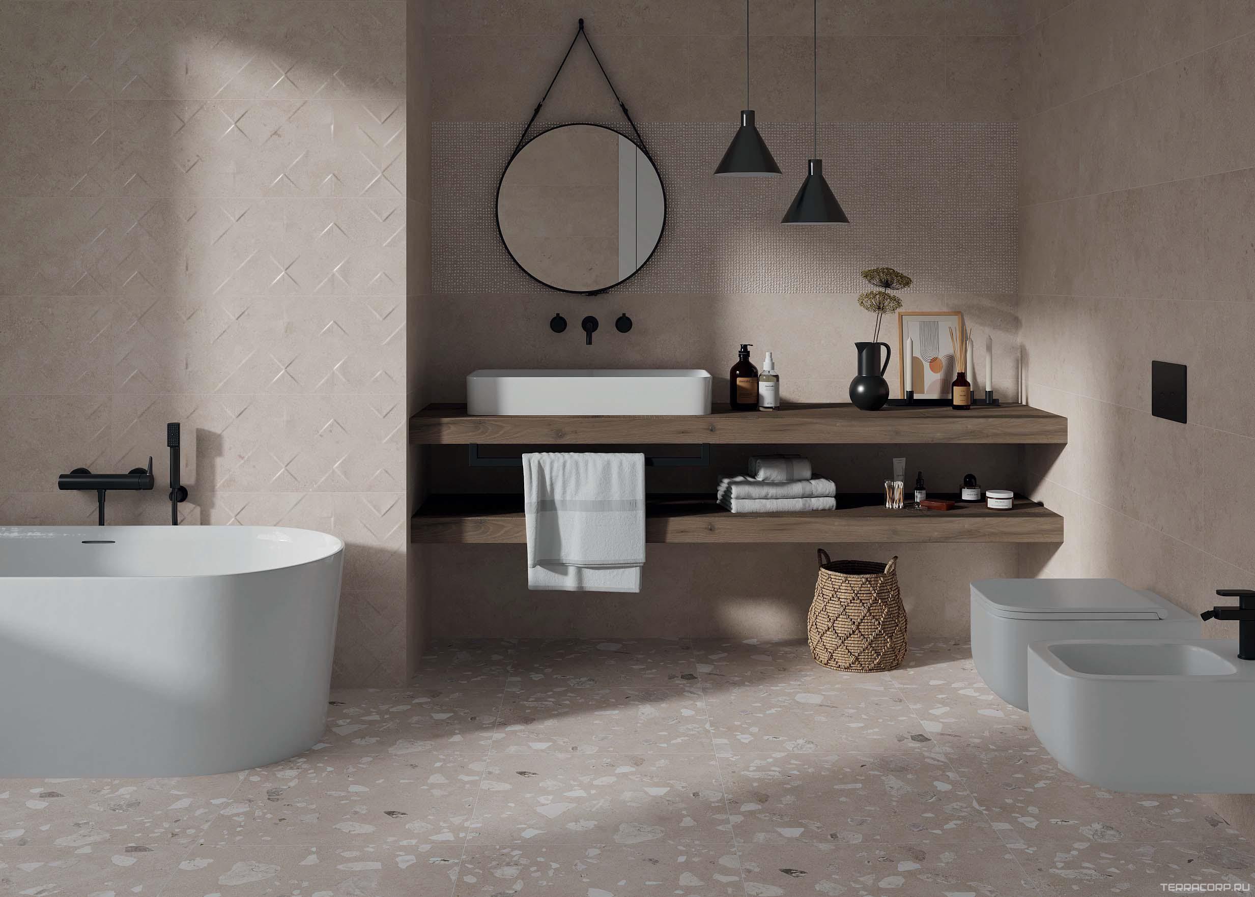Керамическая плитка Gracia ceramica Kyoto beige decor 01 30х90 Бежевый, фото 2