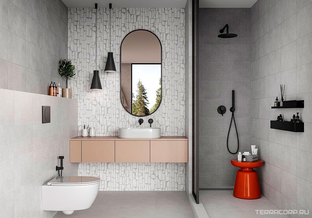 Керамическая плитка Gracia ceramica Форм сер низ 02 25x40 Серый, фото 1