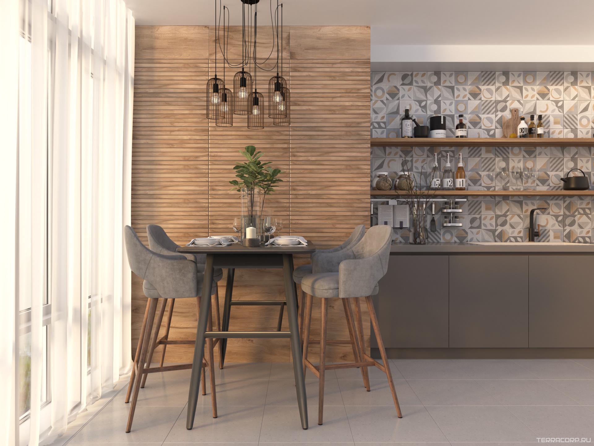 Керамическая плитка Gracia ceramica Supreme grey wall 01 25x60 Серый, фото 2