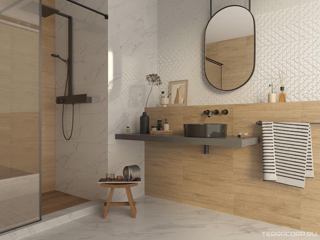 Керамическая плитка Gracia ceramica Libretto white decor 01 30x50 Белый, фото 1