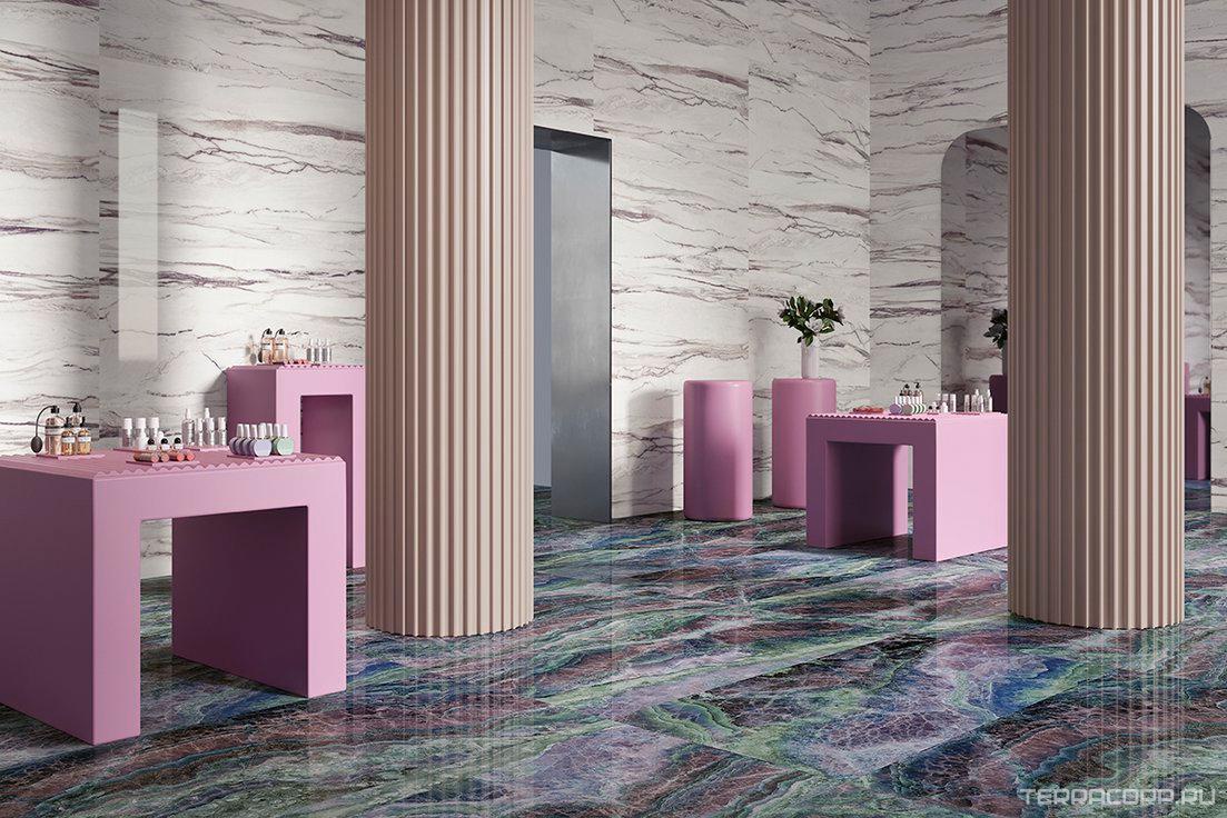 Керамогранит Sant Agostino Star Onyx Purple 90180 Kry (п.п.) 90x180 Комбинированный, фото 1