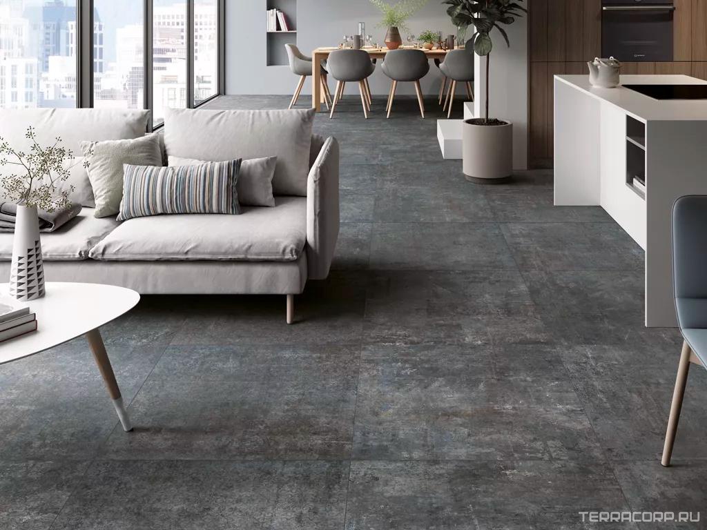 Керамогранит Sadon Murales Dark Grey 120x280 Серый, фото 1