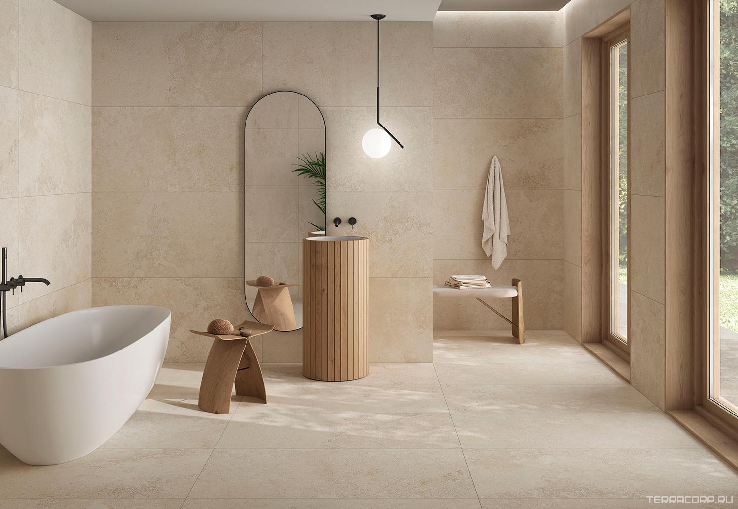 Керамогранит Pamesa Pietra Di Rapolano Sand 120x120 Бежевый, фото 3