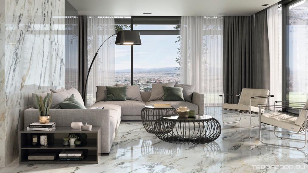 Керамогранит APE Ceramica Capraia Bianco Polished. rect. 80x80 Белый, фото 1
