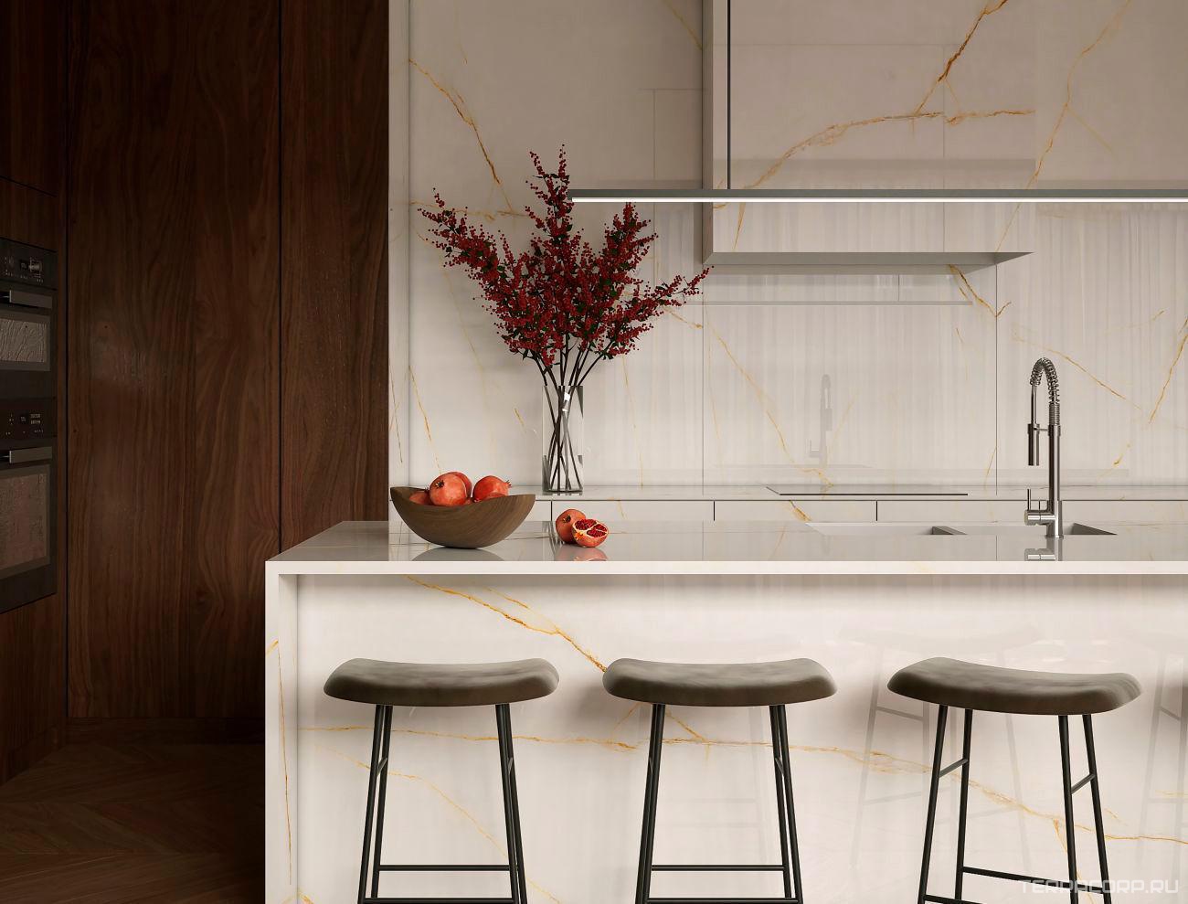 Керамогранит Laminam Rus Diamond Calacata Black Bocc. 120x300 5,6 мм 120x300 Серый, фото 1