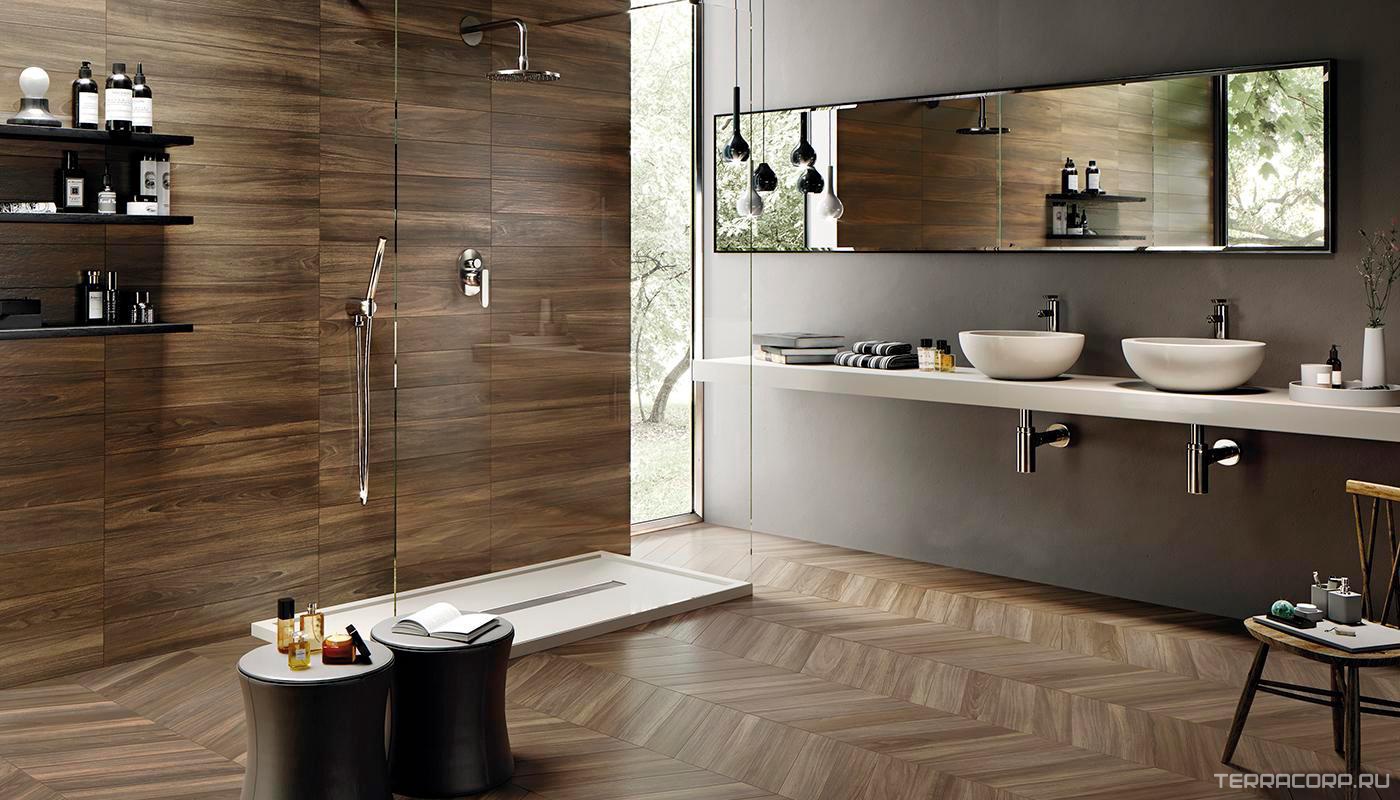 Керамогранит Emil Ceramica Sleekwood Chevron 60° White 11x54 Комбинированный, фото 1