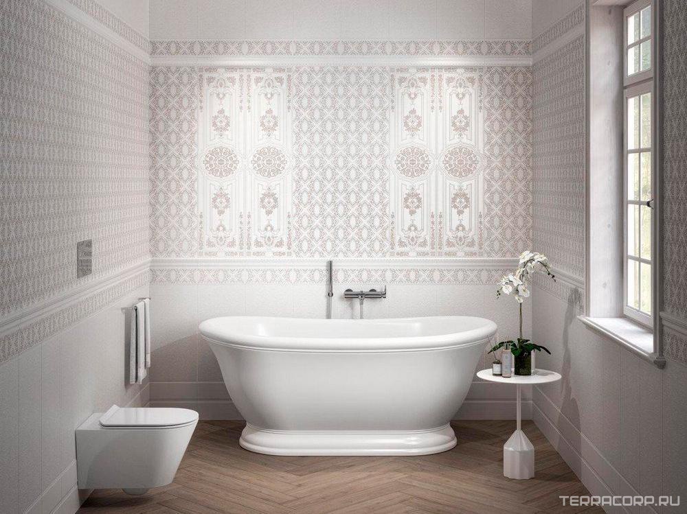 Керамическая плитка Kerama Marazzi Флориан белый матовый обрезной 30x60 Белый, фото 4