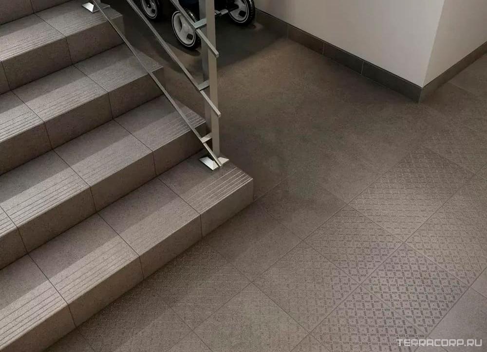 Керамогранит Kerama Marazzi Базис коричневый ступени матовый 30х30 Коричневый, фото 1