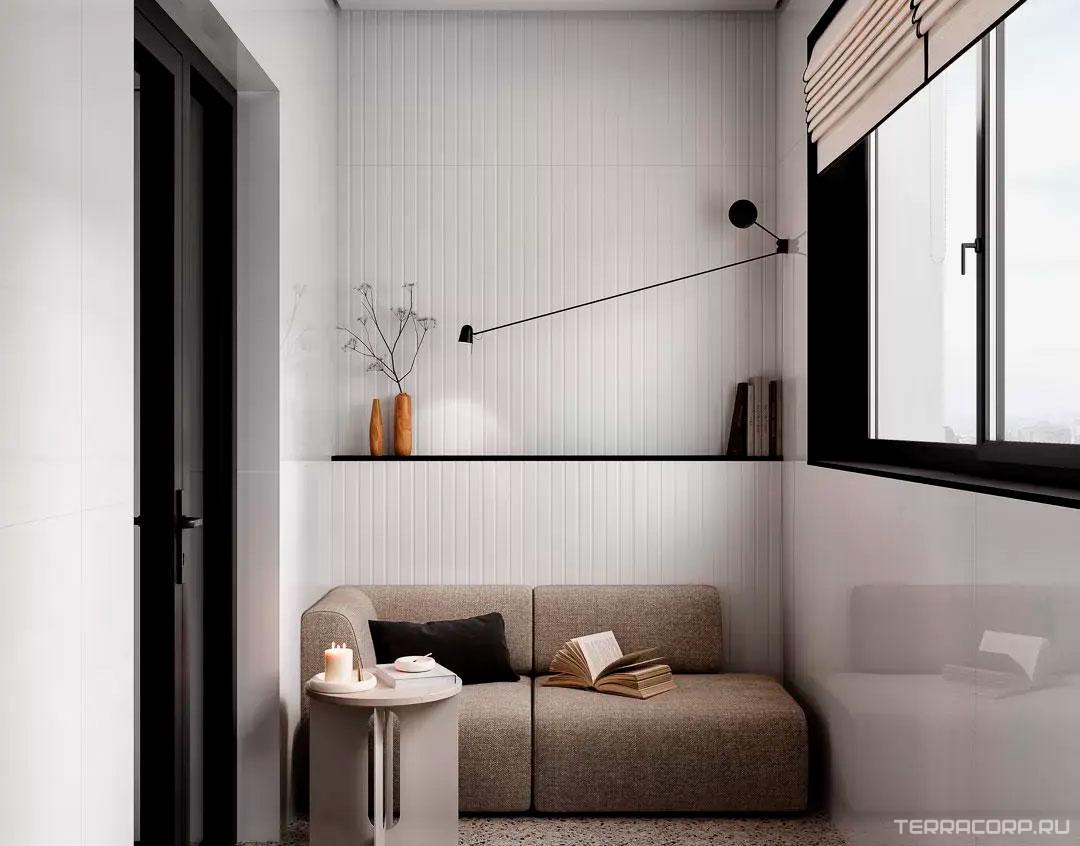 Керамическая плитка Kerama Marazzi Танжер 2 белый матовый структура обрезной 60x119,5x0,9 Белый, фото 4