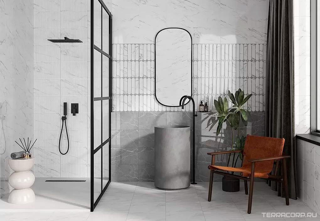 Керамическая плитка Gracia ceramica Арко бел верх 01 25x40 Белый, фото 1