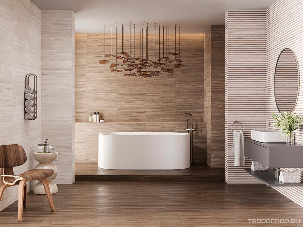 Керамическая плитка Gracia ceramica Имз Волнат беж верх 01 30x60 Бежевый, фото 1