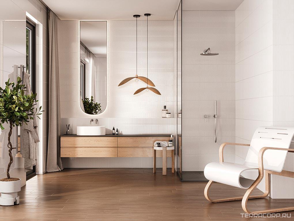 Керамическая плитка Gracia ceramica Алвар Моно бел низ 02 30x60 Белый, фото 1