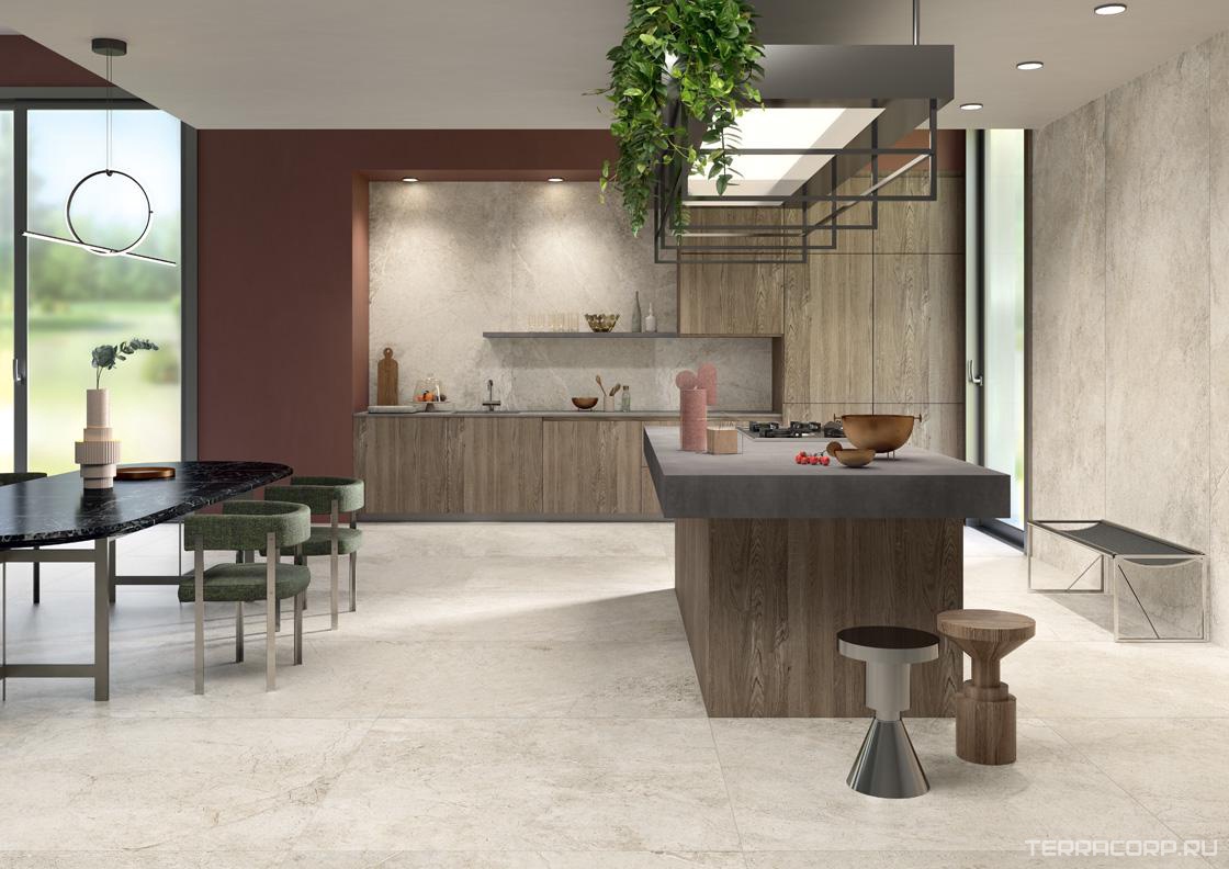 Керамогранит Lea Ceramiche Anthology Slimtech Anthology 04 Gray Nat 120x278 Серый, фото 5