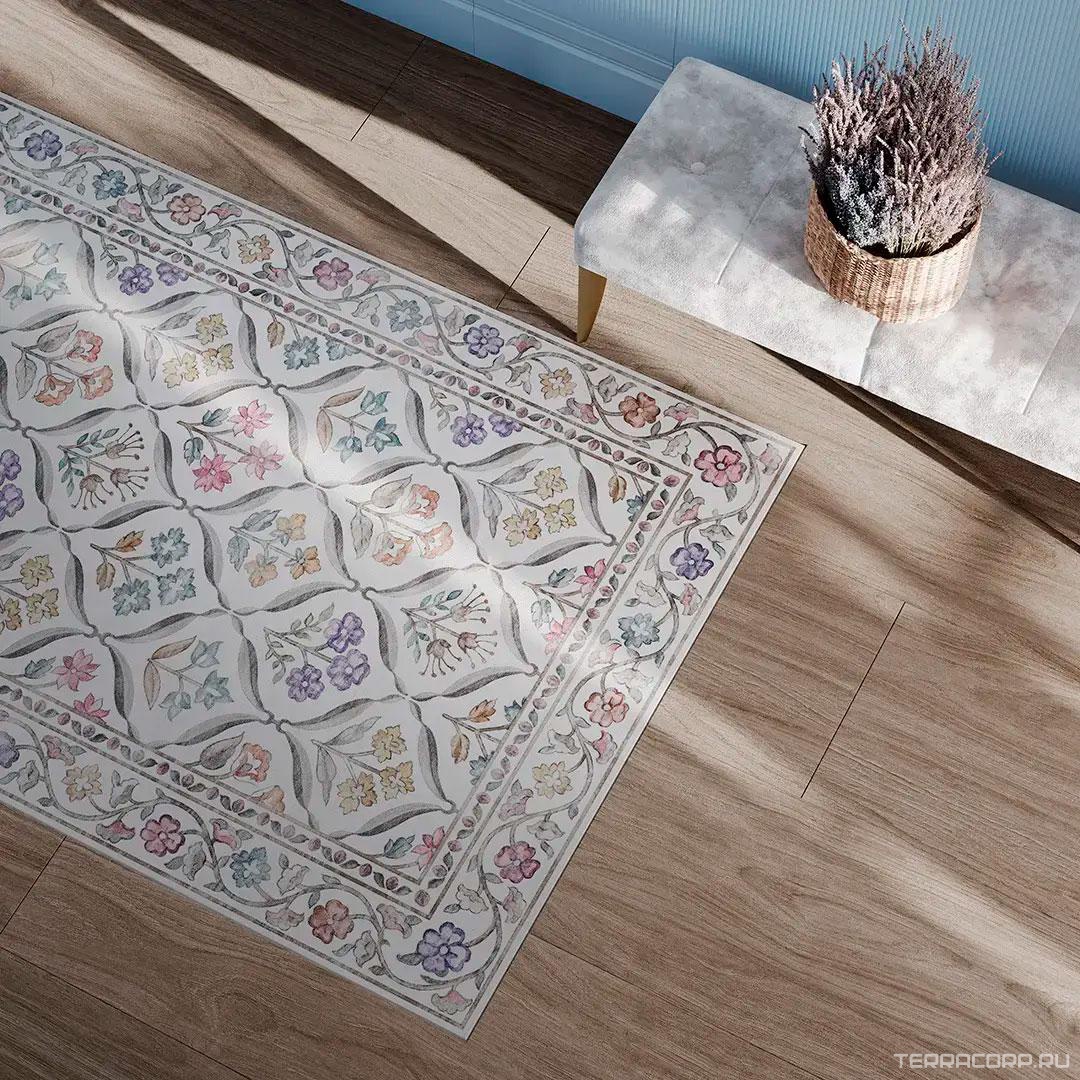 Керамогранит Kerama Marazzi Ковер Флер матовый обрезной 119,5x238,5x0,9 Комбинированный, фото 3