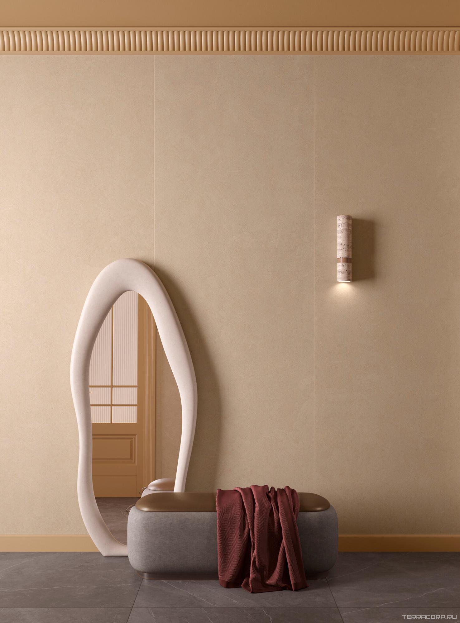 Керамогранит Laminam Rus Cementi Cemento Avorio Bocc 3,5 100x300 Бежевый, фото 6