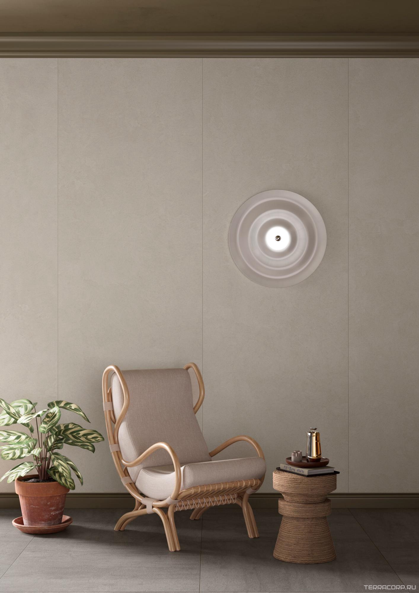 Керамогранит Laminam Rus Cementi Cemento Avorio Bocc 3,5 100x300 Бежевый, фото 4