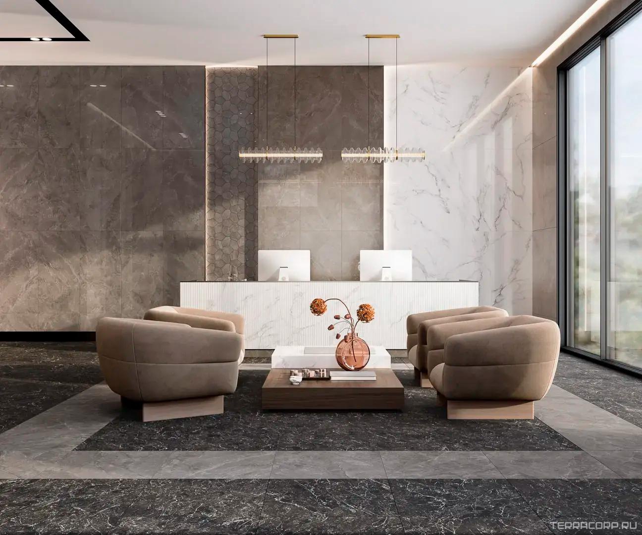 Декор наборный коричневый глянцевый обрезной 26,5x25,5x0,9 Kerama Marazzi Марсель Коричневый, фото 4