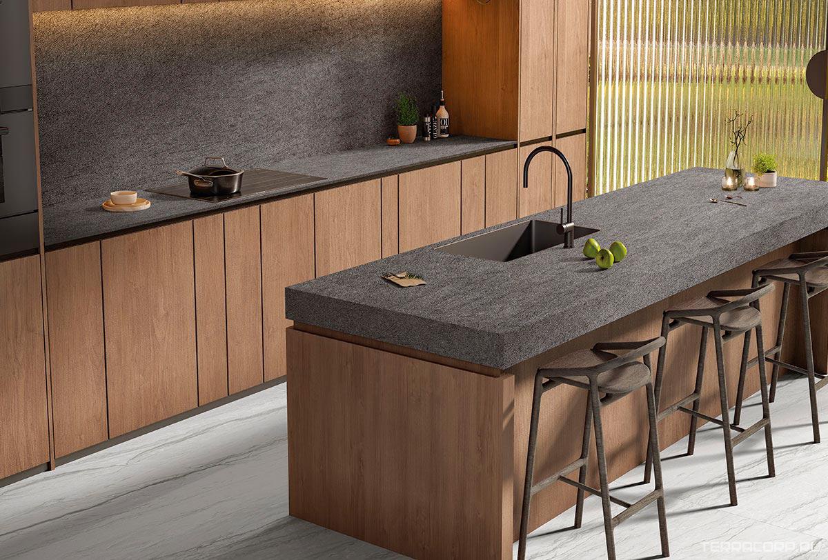 Керамогранит Exterior Ceramica Maximal Collection Limestone Beige Techstone 12 mm 160x320 Бежевый, фото 1