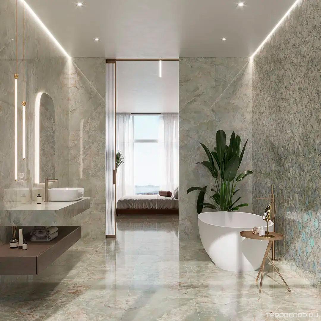 Декор Сен-Тропе розовый светлый глянцевый обрезной 60x119,5x0,9 Kerama Marazzi Сен-тропе Розовый, фото 4