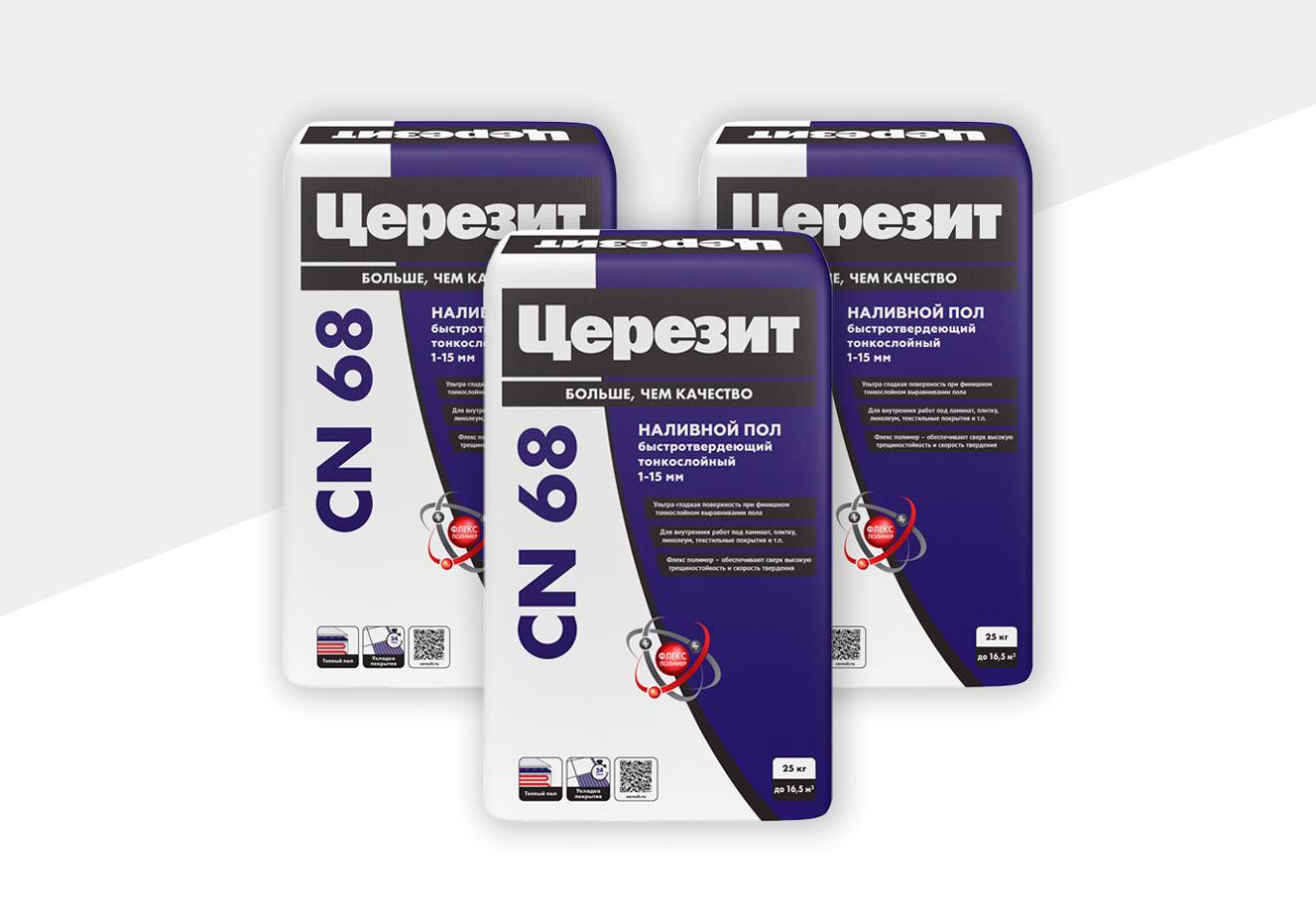 /25 Смесь самовыравнивающаяся 1-15 мм ПП ZZ Церезит CN 68 1668617, фото 1