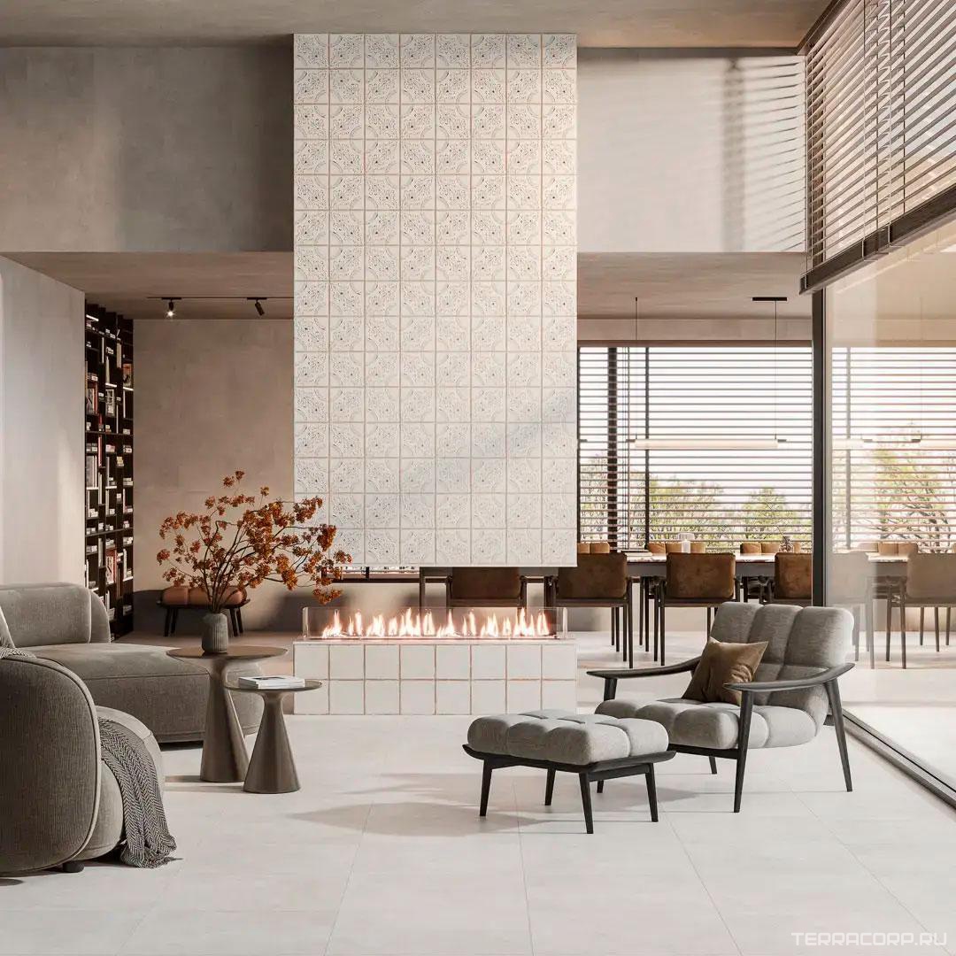 Декор Валлорис 1 бежевый светлый матовый 20x20x0,69 Kerama Marazzi, фото 4