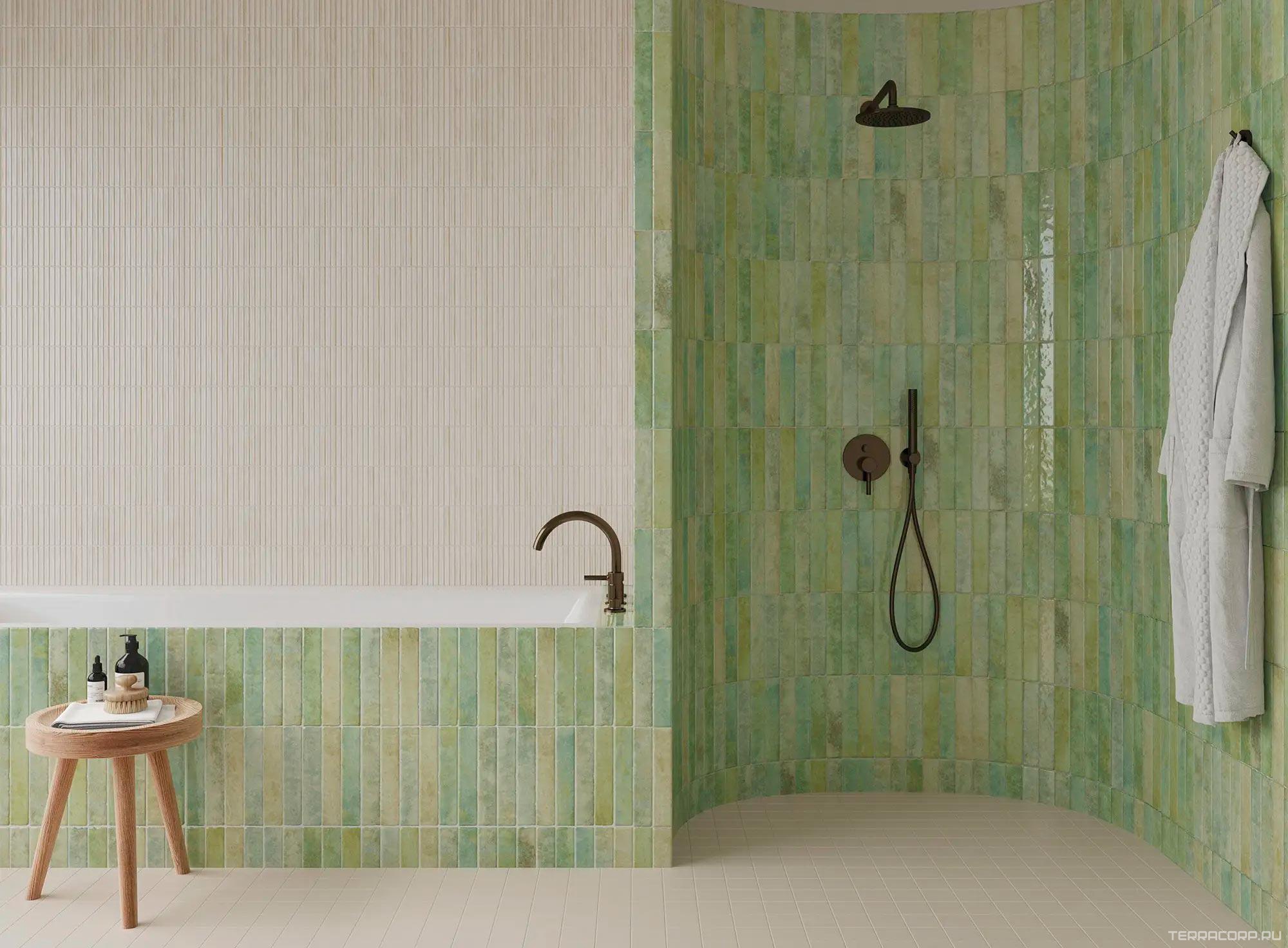 Керамическая плитка WOW Potters Agave gloss 5x25 Зеленый, фото 1