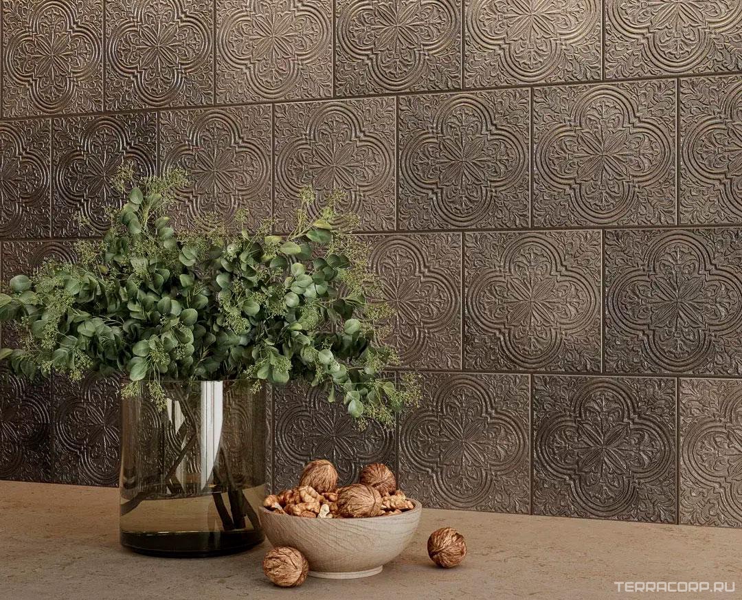 Керамическая плитка Kerama Marazzi Фес Декор мозаичный бирюзовый тёмный глянцевый 15x15x0,77 Бирюзовый, фото 4