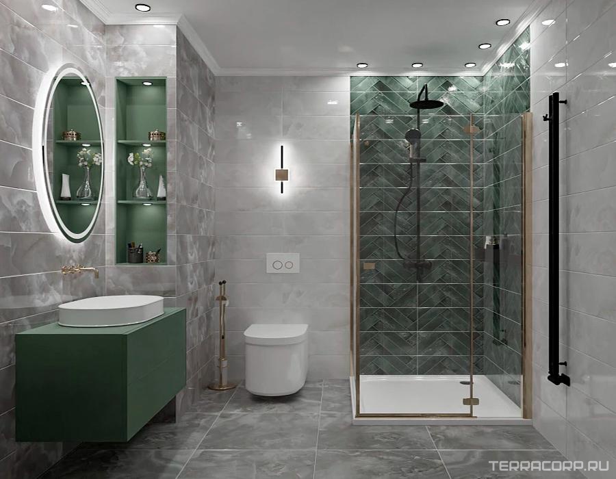 Керамическая плитка Azori ТАЛИСМАН Talisman Bricks Blue 20,1х50,5 Голубой, фото 1