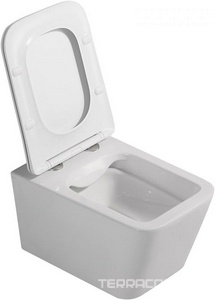 Комплект: унитаз подвесн безободковый, сиденье с микрол, цв.белый глян. инсталляция для подв.унитаза, крепёж, клавиша смыва цв.,черный мат, Rechtec ZZ Abber Rechteck AC1201-AC0105-AC0120MB