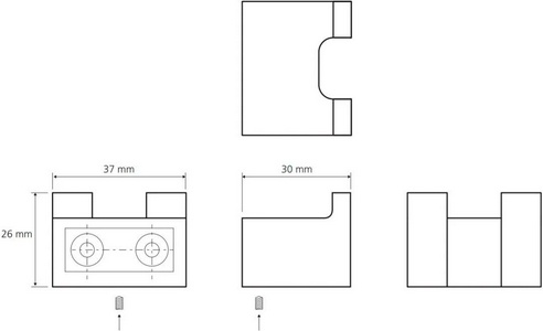 Крючок двойной (цв. черный матовый),  ZZ Bemeta Nero 135006230