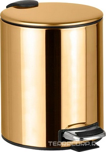 Ведро мусорное 5л, (цв. золото),  ZZ Bemeta Brilo 161315010