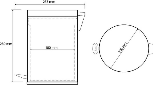 Ведро мусорное 5л, (цв. хром матовый), Dark ZZ Bemeta Hotel 104315052