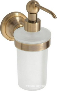 Дозатор для жидкого мыла, настенный, (цв.бронза/стекло мат.),  ZZ Bemeta Retro 144109017