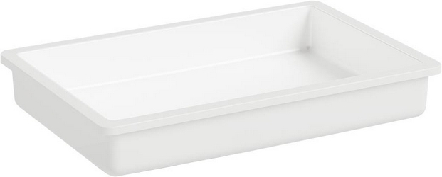 Раковина встраив.в столеш.сверху,прямоуг 600х400хh128мм,без отв.д/смес,без перелива,без донного клапана,литой камень S-Stone мат,цв.белый, Marea 14 ZZ