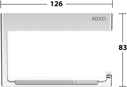 Держатель для т/б, с клеевым комплектом, (цв.хром),  ZZ Keuco Aveno 14662 010000