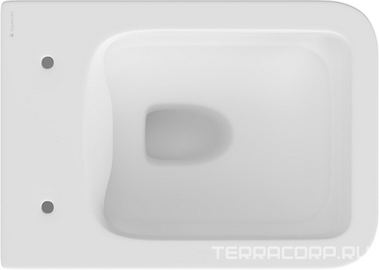 Унитаз подвесной 520х370мм, безободковый, смыв Tornado, сиденье с микролифтом, крепёж в компл., (цв.белый матовый), Macio