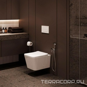 Унитаз подвесной 520х370мм, безободковый, смыв Tornado, сиденье с микролифтом, крепёж в компл., (цв.белый),  Aqueduto Macio MACT2110