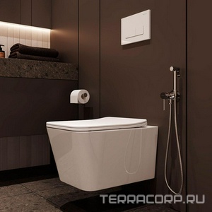 Унитаз подвесной 520х370мм, безободковый, смыв Tornado, сиденье с микролифтом, крепёж в компл., (цв.белый),  Aqueduto Macio MACT2110