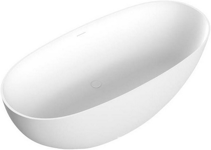 Ванна 1700х780хh560мм, отдельностоящая, интегрир.слив перелив, д/к в цвет ванны в компл.,(иск.камень Solid Surface цв.белый мат),  ZZ Cezares Stream CZR-STREAM-170-78-56-SSB